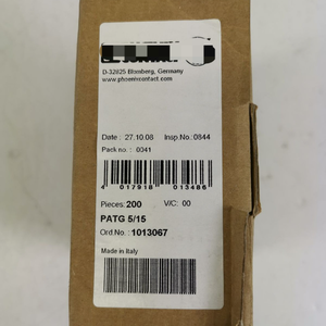 ติดต่อผู้ออกแบบแกนผู้ให้บริการ PATG 5/15 1013067 200ชิ้น PAC PLC เฉพาะของแท้สินค้าใหม่ - Product Image 1