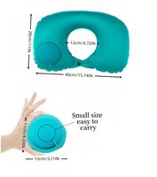 Oreiller gonflable de voyage portable personnalisé avec logo, coussin en forme de U pour avion, bureau, sieste, ensemble cadeau promotionnel