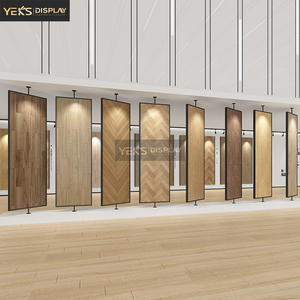 Présentoir de sol rotatif à 360 degrés en acier, personnalisé, moderne et écologique, pour salle d'exposition de parquet Yeks - Product Image 3