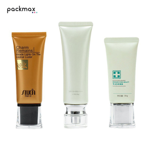 Envase cosmético de tubo blando de PE personalizado — para protector solar, prebase, crema BB, limpiador facial, con tapa acrílica. Envase de tubo flexible - Product Image 1