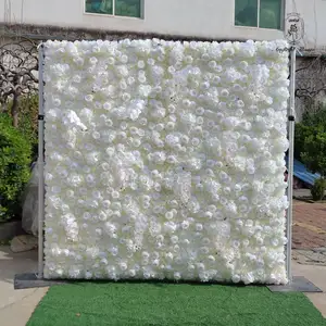 나비 난초 3D 인공 꽃 배경 벽 롤업 인공 꽃 벽 웨딩 장식 이벤트 파티 장식