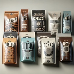 Bolsa de Fondo Plano de Papel de Aluminio de Grado Alimenticio con Impresión de Logotipo Personalizado, Bolsa con Cierre para Granos de Café, Plástico para Envasado de Té, Nueces, Café y Alimentos - Product Image 3