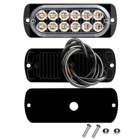 12-24v 12led Universel Camion Mince Feux D'avertissement Feux Clignotants Feux Latéraux