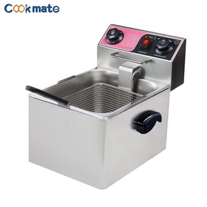 Friteuse Professionnelle Robuste à Panier Unique, Comprend des Paniers à Friture et un Couvercle de Nuit Électrique ou à Gaz - Product Image 6