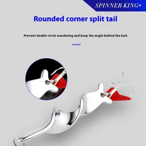 Tốc Độ Cao Xoắn Ốc Dài Đúc 10G Kim Loại Mồi Vua 142128 Câu Cá Thu Hút <span class=keywords><strong>Spinner</strong></span> Mồi Cứng Cho Mồi Sống Cross-Biên Giới Thương Mại Điện Tử - Product Image 4