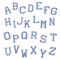À la mode bricolage 5CM coloré brodé Patch lettres presse à chaud broderie Alphabet lettre numéro patchs pour fer sac chapeau