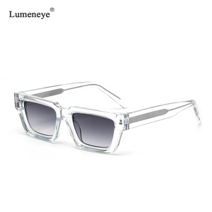 Lumeneye piccoli <span class=keywords><strong>occhiali</strong></span> <span class=keywords><strong>da</strong></span> <span class=keywords><strong>sole</strong></span> Vintage firmati neri <span class=keywords><strong>da</strong></span> <span class=keywords><strong>donna</strong></span> di lusso quadrati <span class=keywords><strong>rettangolari</strong></span> blu lenti <span class=keywords><strong>da</strong></span> uomo UV400 di alta qualità - Product Image 2