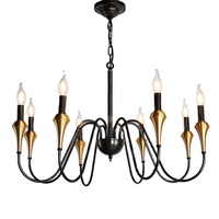 Pendentifs rétro personnalisés à LED en cristal de cuivre, éclairage à suspension au design moderne pour salle à manger et salon, lustre de campagne américaine