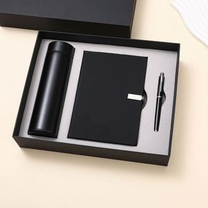 Set de Regalo de Agenda/Diario de Lujo Personalizado de Cuero A5 con Acero Inoxidable, Termo y Logotipo Personalizado Impreso con UV, Ideal para Apreciación al Maestro - Product Image 2