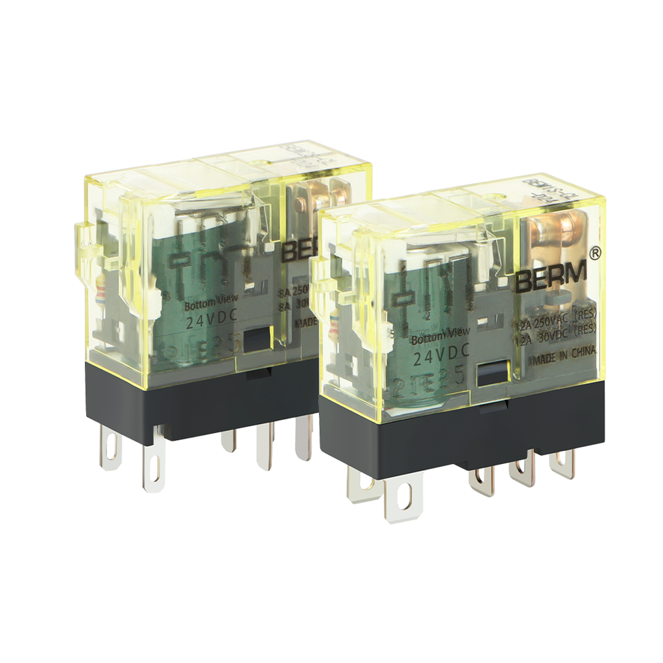 Small Relay Thin RJ2S-CL-D24 Relay With LED signal Indicator 5 Pin 8 ...