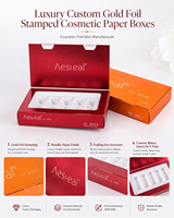 Fabricant de boîtes pliantes pour cosmétiques de marque privée, boîtes en papier cosmétique de luxe personnalisées avec estampage à chaud doré et insert intérieur
