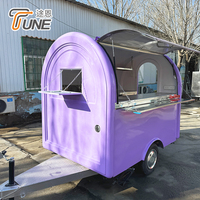 Minivan Móvil, Remolque de Comida Pequeño, Camión de Comida Personalizado Multifuncional para Catering al Aire Libre