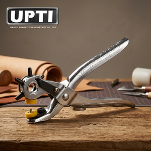 UPTI HW403352 Taiwan Made DIY 3-in-1 Multifunctional Metric Chrome Vanadium Steel Leather Strap <b>Belt</b> Revolving Hole Pliers 0.68 - Product Image 3