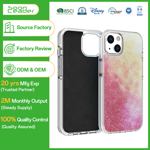 Soonleader clair paillettes souple TPU housse de protection pare-chocs pour <span class=keywords><strong>iPhone</strong></span> <span class=keywords><strong>14</strong></span> brillant mignon plaine antichoc étincelle Bling <span class=keywords><strong>coque</strong></span> de téléphone - Product Image 1