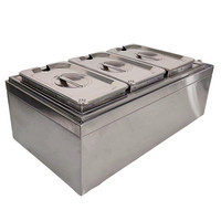 Offre spéciale Dessus de table en acier inoxydable portable électrique ss bain marie restauration rapide E
