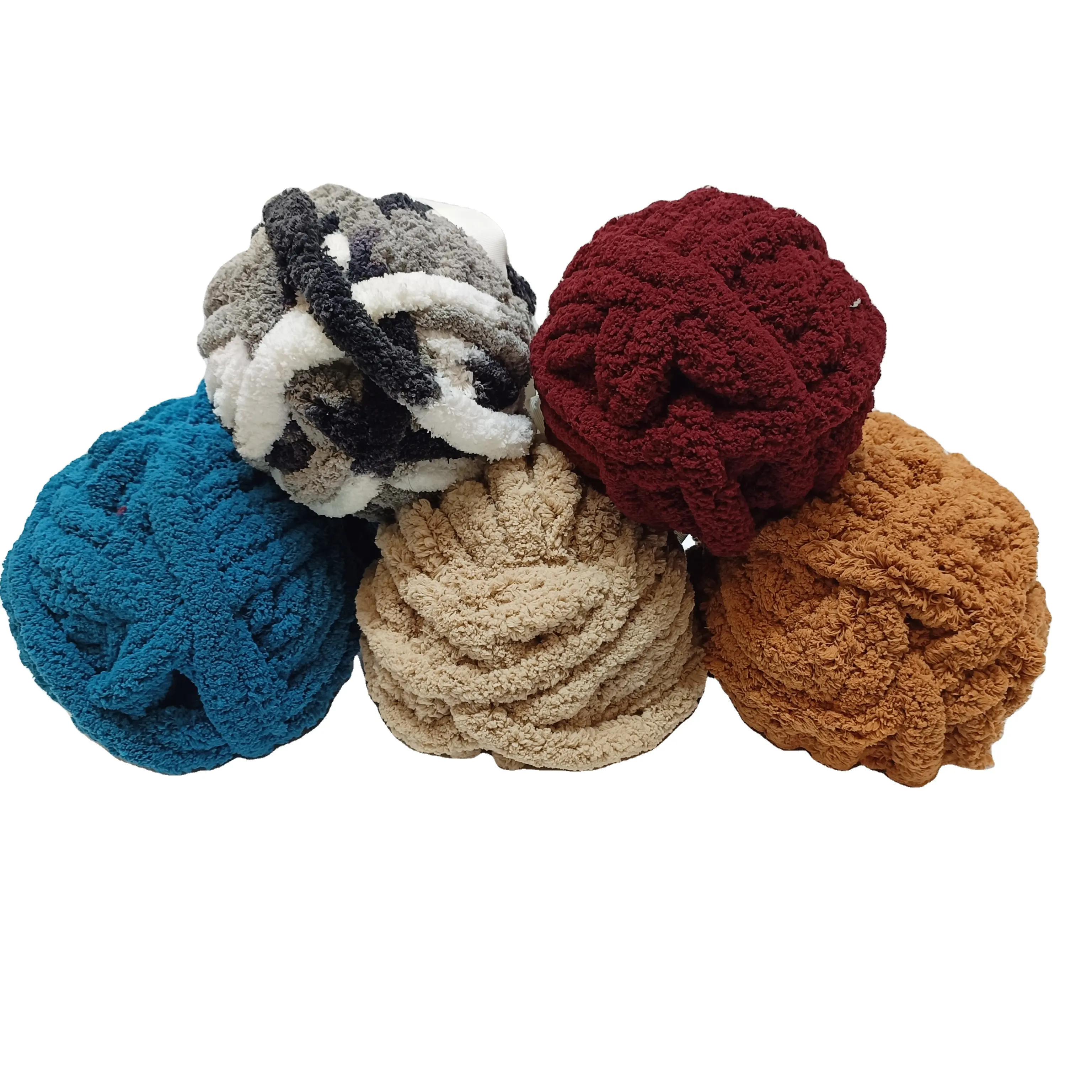 巨大な毛布ベルベット分厚いシェニール糸編み物や機械用の超柔らかい赤ちゃんに優しい糸