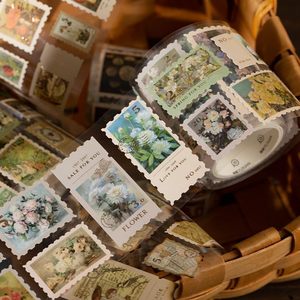Roll Vintage Postage Stamp <b>Stickers</b> Roll - Botanical Fairy Designs for <b>Scrapbook</b>, Journal, Junk Journal, DIY Crafts, and Collage - Product Image 5