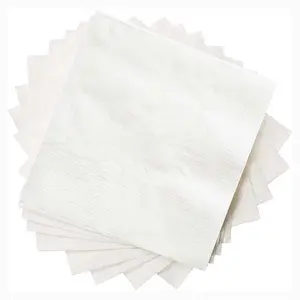 定制设计白色预折叠桌27*27 1层木浆纸餐巾纸
