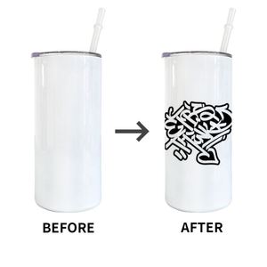 Expédition gratuite depuis l'entrepôt américain : Gobelet isotherme droit en acier inoxydable blanc vierge pour sublimation, 15oz, 20oz, 30oz - Product Image 3