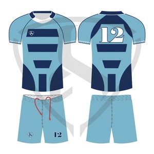 Wholesale <b>Cheap</b> Custom Designs Sublimation Rugby Shirt Team <b>Set</b> Football Plain Spandex Rugby Practice Jersey Uniform - Product Image 4