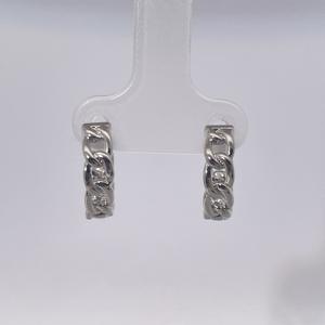 Pendientes de Aro de Latón Chapados en Oro Estilo Hip-Hop Geométrico de Tianyu Gems con Diseño de Cadena Gruesa y Sin Piedras Preciosas - Product Image 4