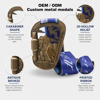 Medaglia 3D Personalizzata in Bronzo Anticato per Arrampicata su Roccia, Moschettone in Lega di Zinco con Nastro Stampato in Rilievo, Premio per Sport all'Aperto