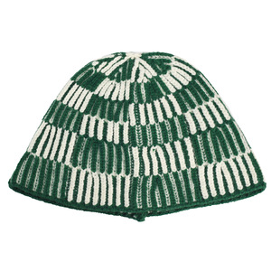 Chapeau en tricot à carreaux roses pour femmes, automne/hiver, grande taille, chapeau de pêcheur rond - Product Image 6