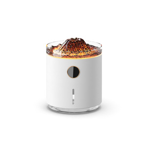 Diffuseur d'arômes créatif Mini Volcan de Lave 350ml, pour la maison et l'hôtel, USB, silencieux, ions négatifs, lampe d'ambiance colorée, effet flamme - Product Image 6