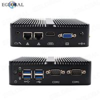 Mini PC portable Eglobal ultra-fin avec processeur Celeron N4100 DDR4, 4 cœurs, 4 threads, sans ventilateur, double LAN, HD VGA, 2 ports COM
