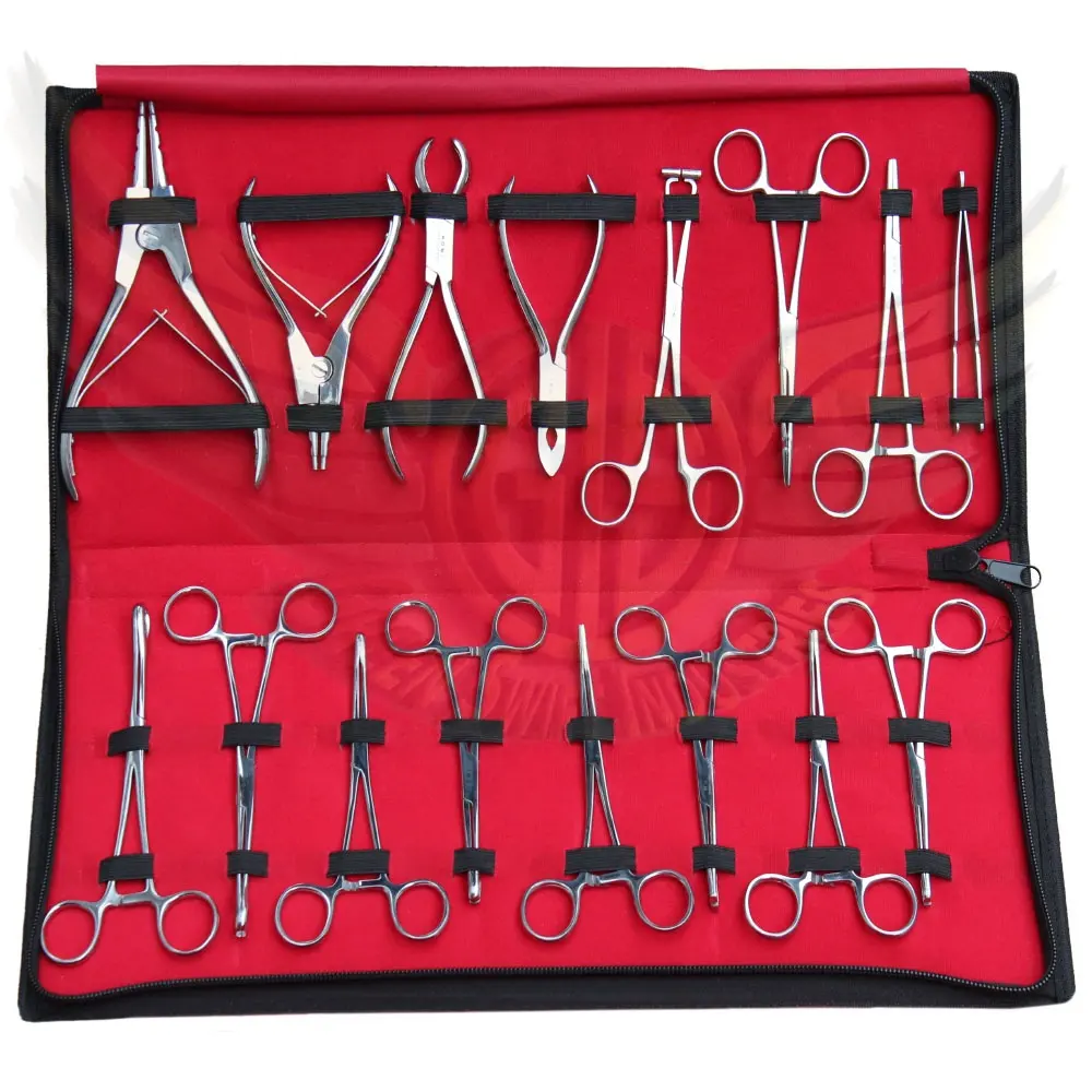 Kit de ferramentas de piercing corporal | ferramentas de piercing performacional | kits de piercing»