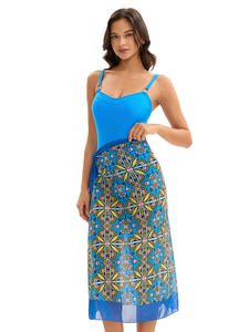 Traje de baño/ropa de playa Sexy de una pieza con diseño de espalda recortada con estampado de patrón sólido elegante para mujeres americanas europeas - Product Image 3