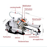 Machine d'emballage semi-automatique pneumatique A19 pour ruban plastique, acier, carton, bois, briques et fer, avec sangles de fixation