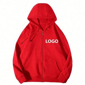 Sudadera con capucha extragrande para hombre, con cremallera, forro polar suave, 100% algodón, diseño liso, temporada de otoño, suministro ODM - Product Image 1