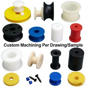 Drilling Micro Machining Cnc <b>Plastic</b> Parts Nylon <b>Block</b> Mechanical Parts PA6 PA66 for Auto Parts Guide <b>Blocks</b> Bushings Spacers - Product Image 2
