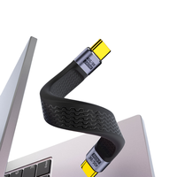 240W USB4.0 Cable corto de carga rápida 40Gbps USB tipo C macho a macho Cable corto de datos planos 8K60Hz Audio/Video48V/5A carga