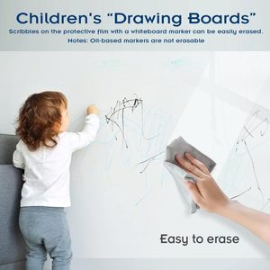 Electrostatic Wall <strong>Protective</strong> <strong>Film</strong> Non-Adhesive Clear Wall Protector Transparent Dry Erase Static <strong>Cling</strong> <strong>Film</strong>