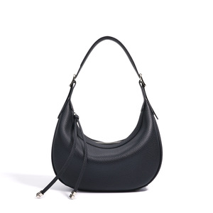 Bolso de Hombro Clásico Vintage de Cuero Genuino para Mujer, Diseño de Media Luna, Ligero, Portátil, Duradero, con Cierre de Cremallera, Personalizable - Product Image 5