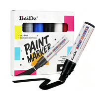 Marqueur permanent à base d'huile en 10 couleurs : noir, blanc, rouge, bleu, argent et or, avec stock disponible, expédié depuis la Chine