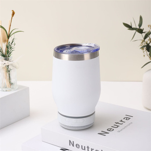 Vaso de tazas de música de 12oz con altavoz, taza inteligente, doble pared, reproductor de música inalámbrico de acero inoxidable 304, taza de té Madele - Product Image 6