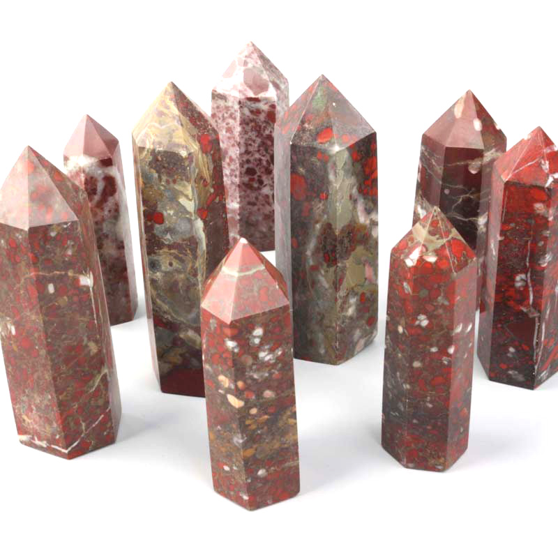 Wholesale Natural Plum Blossom Jasper Towers - Healing Crystals
