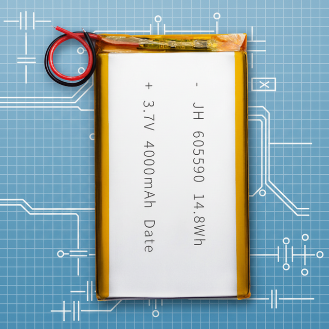 Rechargeable Lithium Polymer Battery 3.7V 4000mAh 14.8Wh 18650 2000 Cycles for Tablets & Power Banks Model 605590