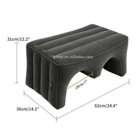 Table de lecture gonflable multifonctionnelle floquée, portable, pour ordinateur portable, repose-pieds de voyage, coussin pour lit, canapé, voiture, travail