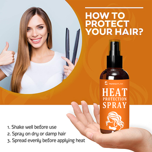 <span class=keywords><strong>Protector</strong></span> de calor para el <span class=keywords><strong>cabello</strong></span>, pulverizador de secado rápido ligero de planchas planas, aceite de argán brillante, Alisador, OEM - Product Image 4