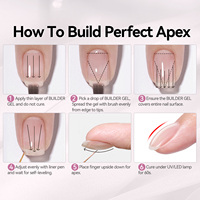 BORN PRETTY Gel Constructeur Couleur Naturelle 15ml, Gel de Base 8 en 1, Brosse Spéciale OEM pour Extension d'Ongles et Construction de l'Apex de l'Ongle