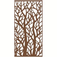 Panel Decorativo de Acero Galvanizado Cortado con Láser, Panel de Privacidad de Acero Corten Resistente a la Intemperie, Valla Divisoria para Jardín o Balcón