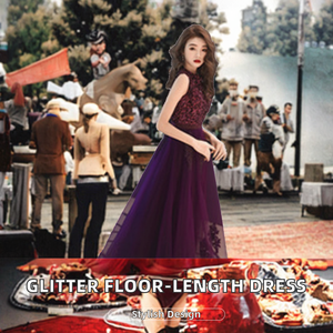 Nuevo Vestido de Noche Largo de Organza con Brillo y Cristales para Fiesta, Modelo 2025, Ideal para Celebridades, Actuaciones, Reuniones Anuales y Exámenes de Arte - Product Image 2
