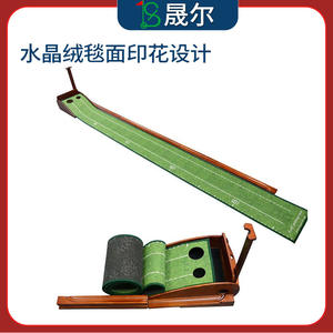 เครื่องฝึกซ้อมพัตต์กอล์ฟ Ss พร้อมแผ่นรองทำจากใยไม้และ EVA สำหรับฝึกซ้อมในร่มและกลางแจ้ง พร้อมรูและไม้บรรทัดวัดระยะ - Product Image 4