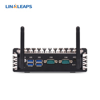 Mini PC Industrial Sin Ventilador Linkleaps Compacto con Intel Core I3 I5 I7, Computadora Industrial Integrada Tipo Box PC con 2 GbE 2 RS232 RS485