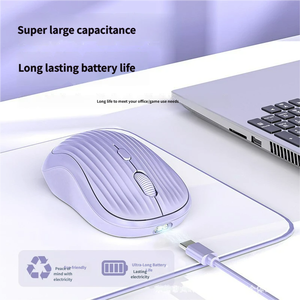 เมาส์ไร้สาย Stock 4D 2.4G+BT <span class=keywords><strong>4</strong></span> ปุ่ม ดีไซน์ตามหลักสรีรศาสตร์ ความละเอียด 1600DPI ระบบติดตามแบบออปติคอล สำหรับสำนักงานและแล็ปท็อป - Product Image 2