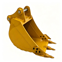 Godet de tranchée étroit avec broches de fixation incluses, support renforcé pour attache d'excavatrice PC135